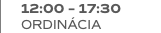 12:00 – 17:30 ORDINÁCIA